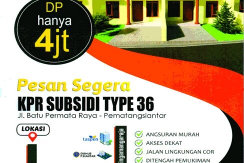Jual Rumah Subsidi di Kota Siantar Dekat Universitas Simalungun, RS Rasyida Siantar, Stasiun Siantar, Ramayana Siantar, Pasar Horas 0003