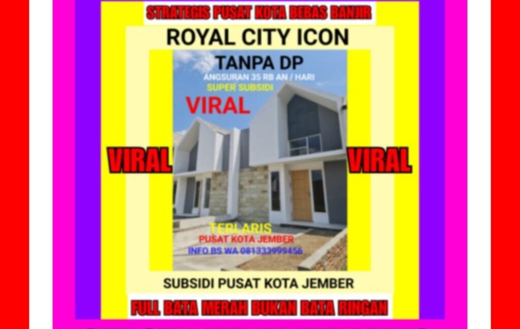 Jual Rumah Subsidi di Jember Dekat Transmart Jember, Lippo Plaza Jember, Alun-Alun Jember, Universitas Islam Jember, UIN KH Achmad Siddiq 0001