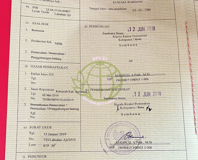 Jual Tanah di Pulau Moyo, Labuan Aji, Labuhan Badas, Sumbawa, Nusa Tenggara Barat 0004