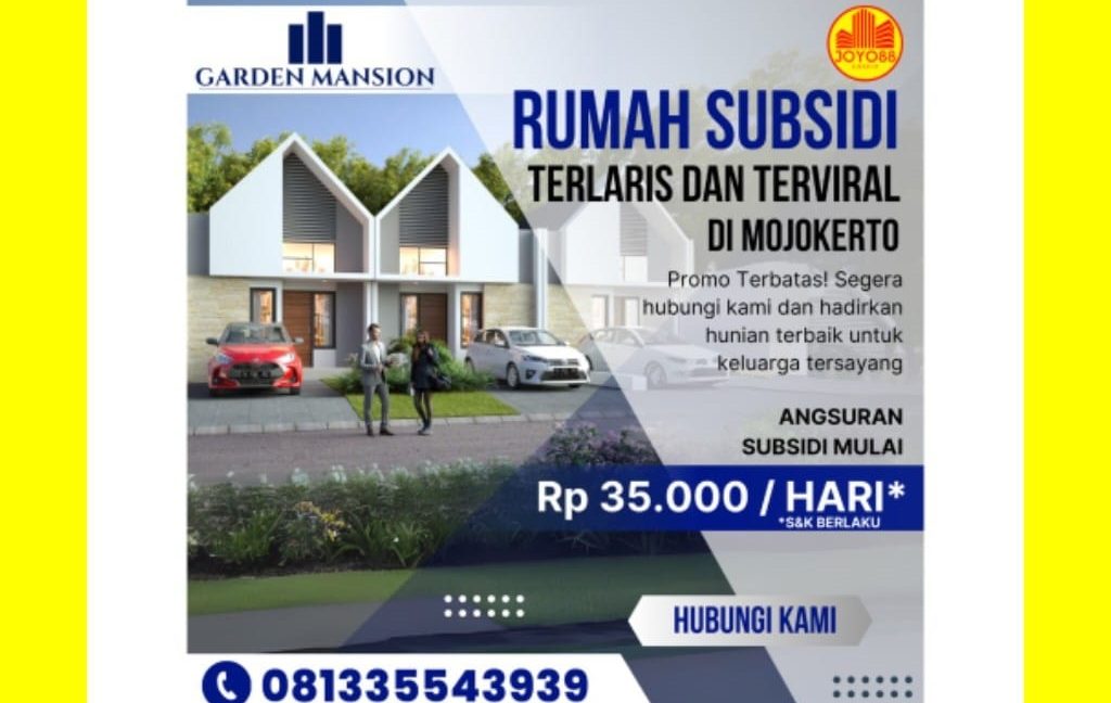 Jual Rumah Subsidi di Mojokerto Dekat Alun-Alun Mojokerto, RSUD R.A. Basoeni, Transmart Mojokerto 0001