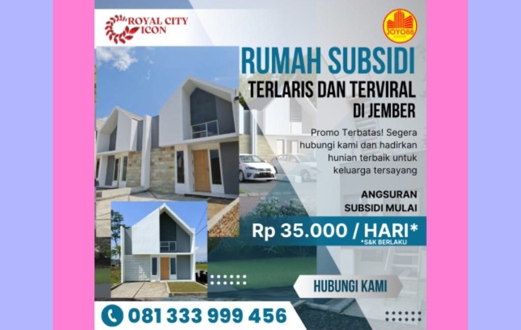 Perumahan Subsidi di Kota Jember Dekat Transmart Jember, Lippo Plaza Jember, Universitas Islam Jember 0001