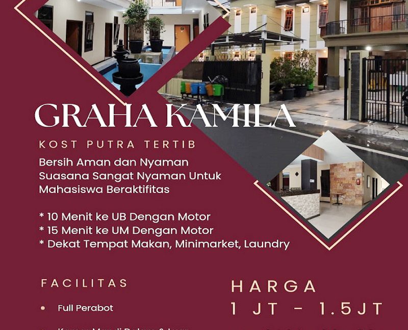 Kost Putra Dekat UB Universitas Brawijaya Malang, UM Universitas Negeri Malang, Universitas Widyagama 0001