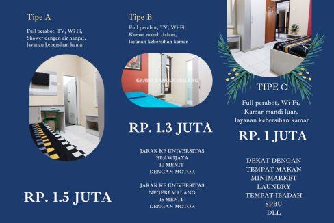 Kost Putra Dekat UB Universitas Brawijaya Malang, UM Universitas Negeri Malang, Universitas Widyagama 0003